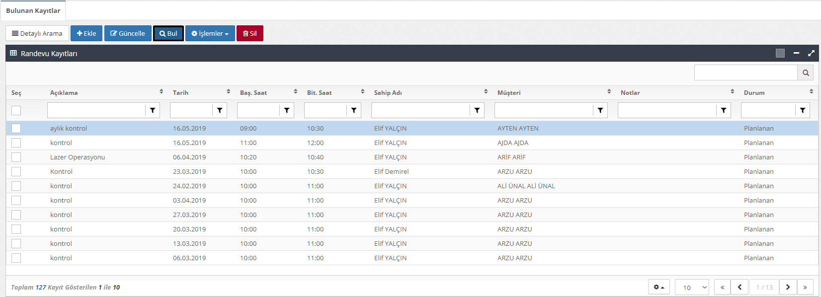 Randevu Planı Nasıl Görüntülenir?